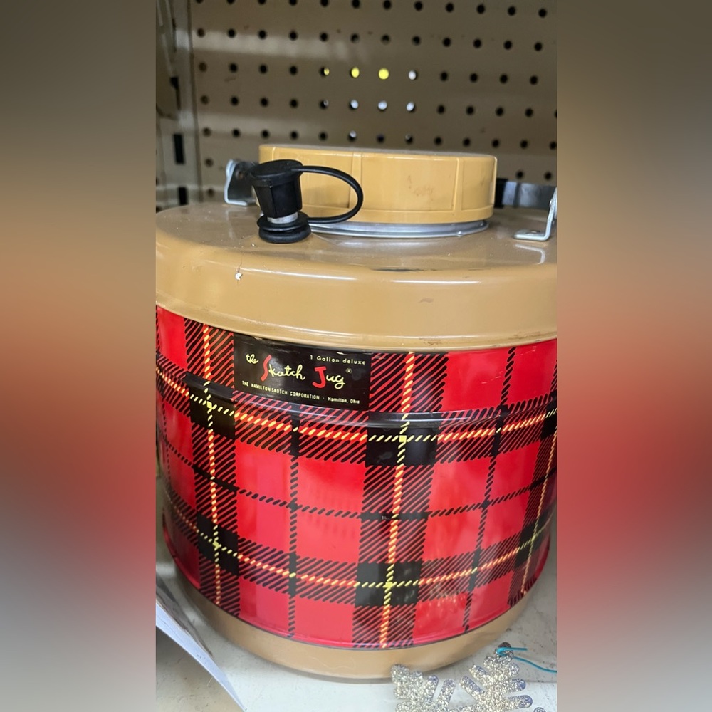 Vintage plaid jug